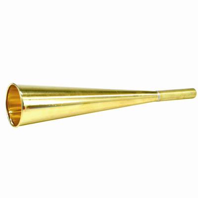 Tågehorn i messing. Poleret