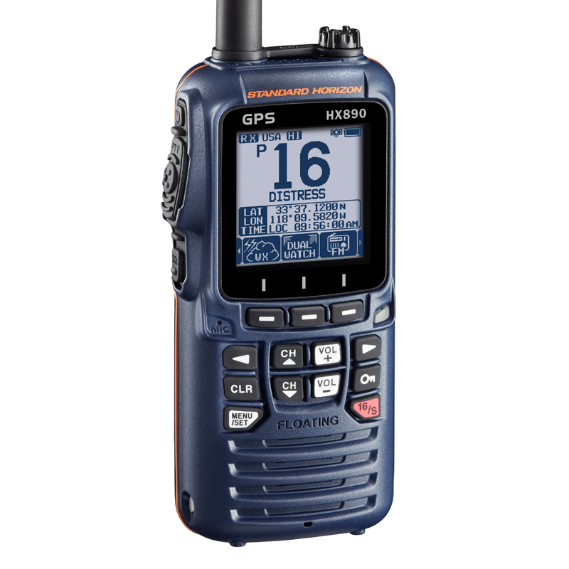 Standard Horizon Bærbar VHF Radio HX890E Blue