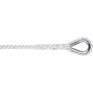 Liros Polyester 3-slået 12mm hvid 30m ankerline