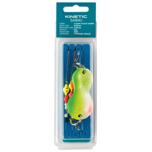 Kinetic Sabiki Plaice Leader/Spoon 40g Hvid/Grøn