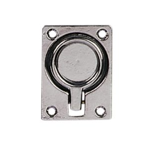 Dørkring 37mm x 44mm forkromet messing