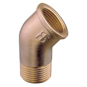Guidi Bøjning 45° ind/udv 1/2" bronze