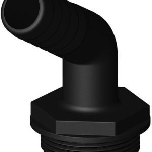 Trudesign Aquavalve slangestuds sort 120° 1 1/2" 25mm