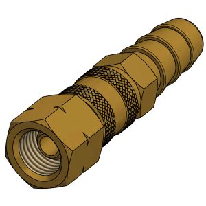 Gas quick connector 1/4" gevind - Ø10mm