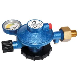 Gas regulator med manometer til blå CGI