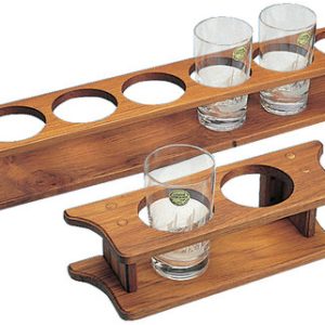 Roca glasholder teak 2 glas 28x9x9cm