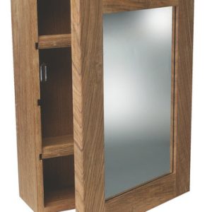 Roca toiletskab med spejl teak 33x46x11cm