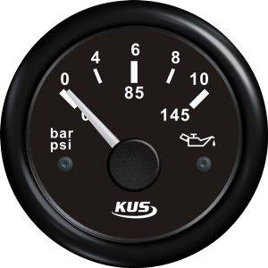 Kus olietryk sort 0-10bar, 10-184 & 240-33ohm, 12/24V