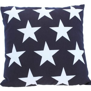 Pude model stjerner marineblå 40cm 100%