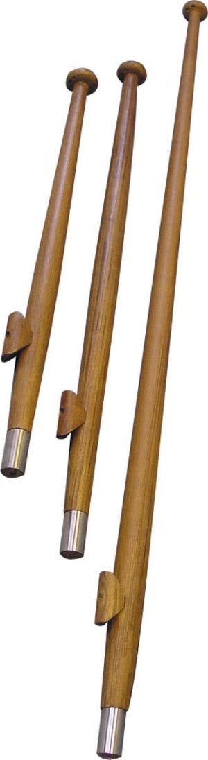 1852 Flagspil i teak 120cm bøsning Ø25 mm