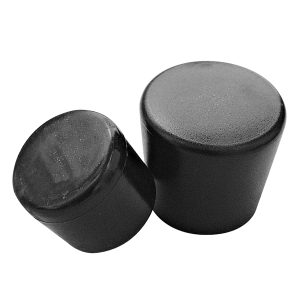 Endeprop, udvendig, sort PVC til rør Ø22mm, 4 stk.