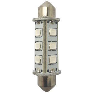 1852 LED lantern pinolpære 42mm 10-36V 1,2/10W grøn - 2