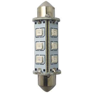 1852 LED lantern pinolpære 42mm 10-36vdc 1,2/10W rød -