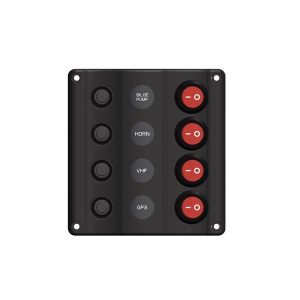 Strømpanel "wave" 4 kontakter med automatsikring