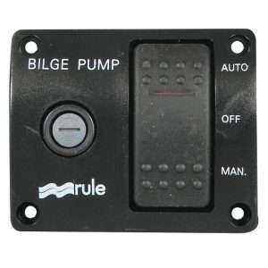 Rule pumpepanel 12V med 3-vejs kontakt og sikringsholder
