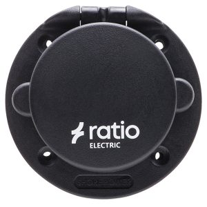 Ratio Landstrømstik med låg plast sort 16 amp