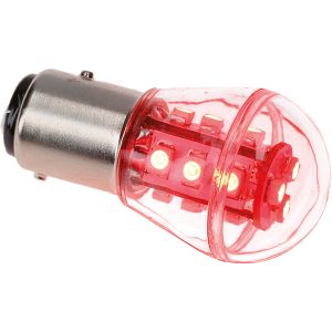Nauticled lantern pære BAY15D Ø25x48mm 10-35Vdc 1,2/15W rød