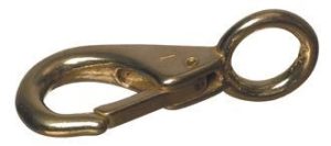 1852 Karabinhage med øje, messing 55mm