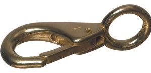 1852 Karabinhage med øje, messing 55mm