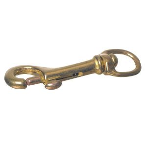 1852 Hundehage af messing, øje 16mm l-77mm