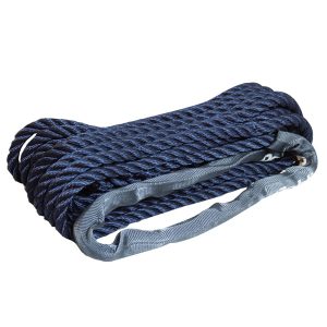 Robline fortøjning, øje med webbing, 3-slået Navy 12mm 10m