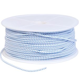 Elastiksnor hvid/blå 4mm - 100m