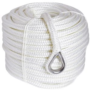 1852 ankertov fleetet hvid polyester m/RF kovs 14mm 40meter