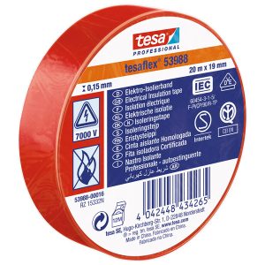 Tesa Isoleringstape rød 20x19mm