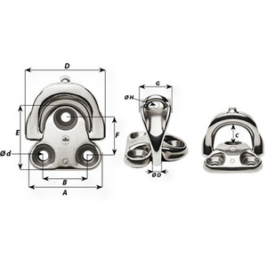 Wichard Padeye foldbart 10 mm