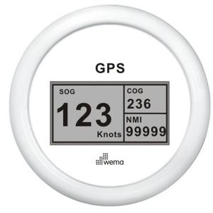 Wema GPS spedometer digital Hvidt
