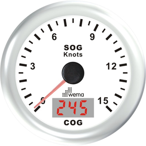 Wema Spedometer 15 kn Hvidt