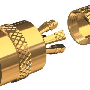 Shakespeare PL-259-CP-G forgyldt loddefrit centerpin antenne