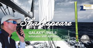 Shakespeare Galaxy-INFL8 1,6m 3dB oppustelig VHF nødantenne
