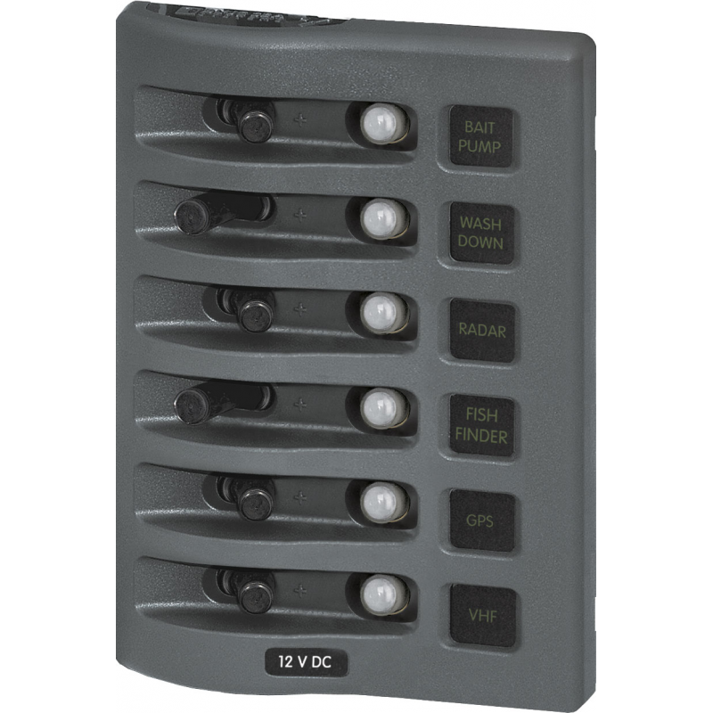 Kontaktpanel vandtæt 6pos /lys