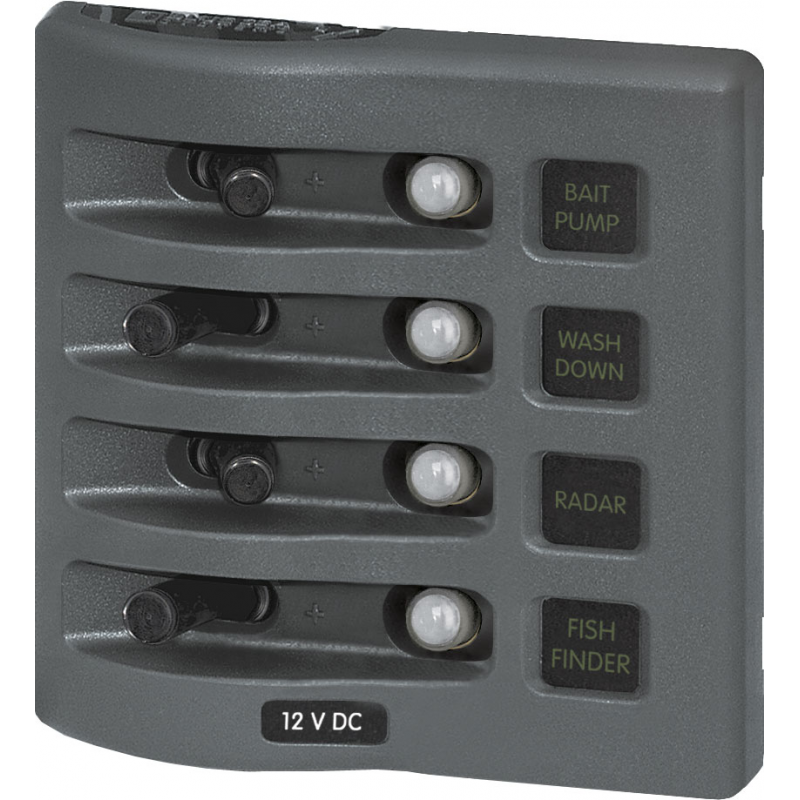 Kontaktpanel vandtæt 4pos /lys